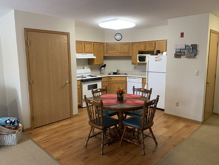 Senior living apartments feature full-sized kitchens, perfect for those who love to cook and bake at Good Samaritan Society - Hidewood Estates in Clear Lake, South Dakota.