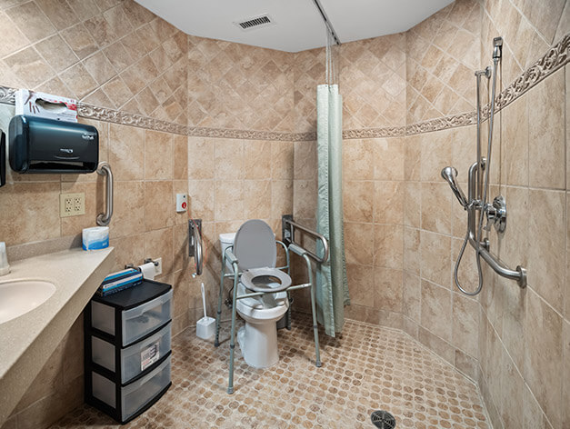 Patient bathroom in Ash Grove Long-term Care at Good Samaritan Society - Grand Island Village