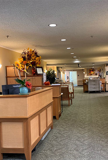 Assisted living reception area at Good Samaritan Society - Pohai Nani in Kaneohe, Hawaii.