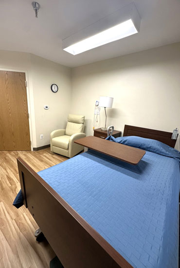 Good Samaritan Society - Millard rehabilitation bedroom.
