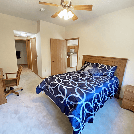 GSS - Ottumwa The Lodge independent living bedroom