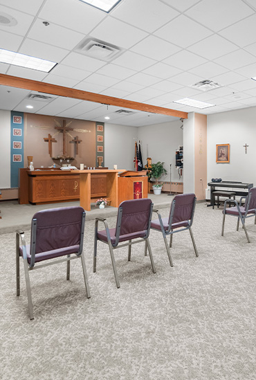 Good Samaritan Society - Pine River long-term care chapel room.