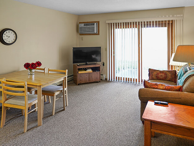 Independent living apartment living room at Good Samaritan Society - Pine River