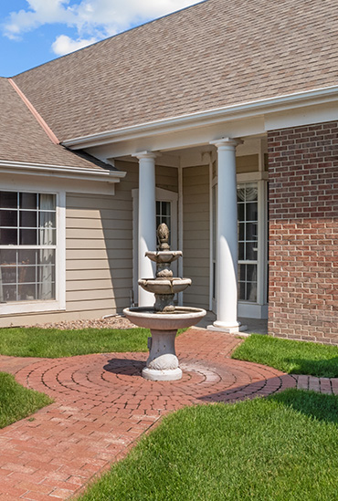 The prayer garden is open for all residents and staff to utilize at Good Samaritan Society - Prairie View Gardens in Kearney, Nebraska.