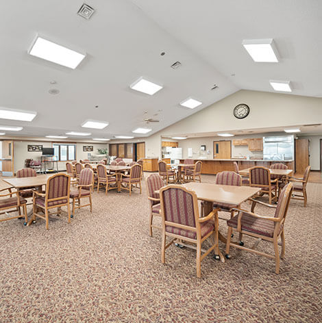 Gardenstone independent living community room at Good Samaritan Society - Sioux Falls Village