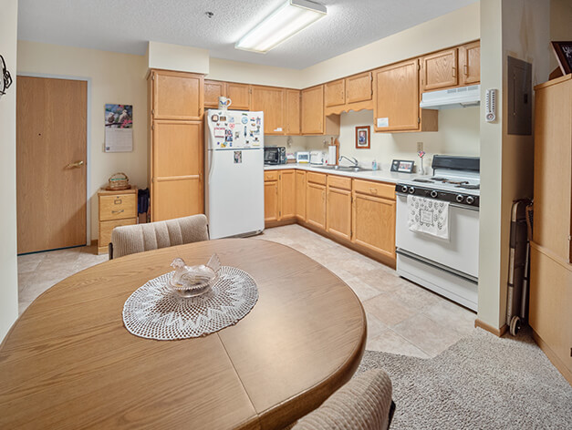 Wilde Ridge independent living apartment kitchen at Good Samaritan Society - Superior