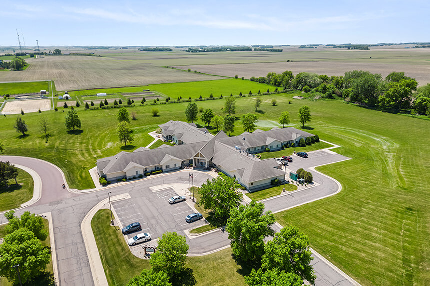 Aerial of Good Samaritan Society - Windom campus in Minnesota