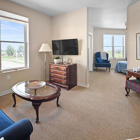 Assisted living studio apartment at Good Samaritan Society - Water Valley Senior Living Resort