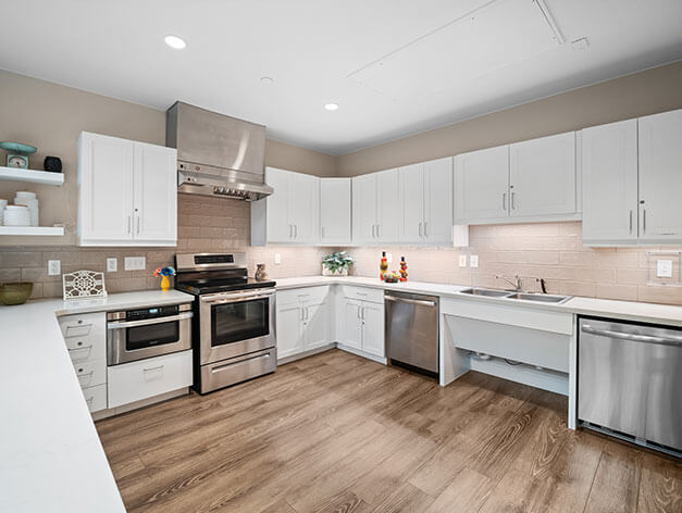 Memory care assisted living kitchen at Good Samaritan Society - Water Valley Senior Living Resort