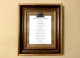 Weekly menu board