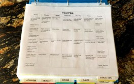 Photo of menu plan