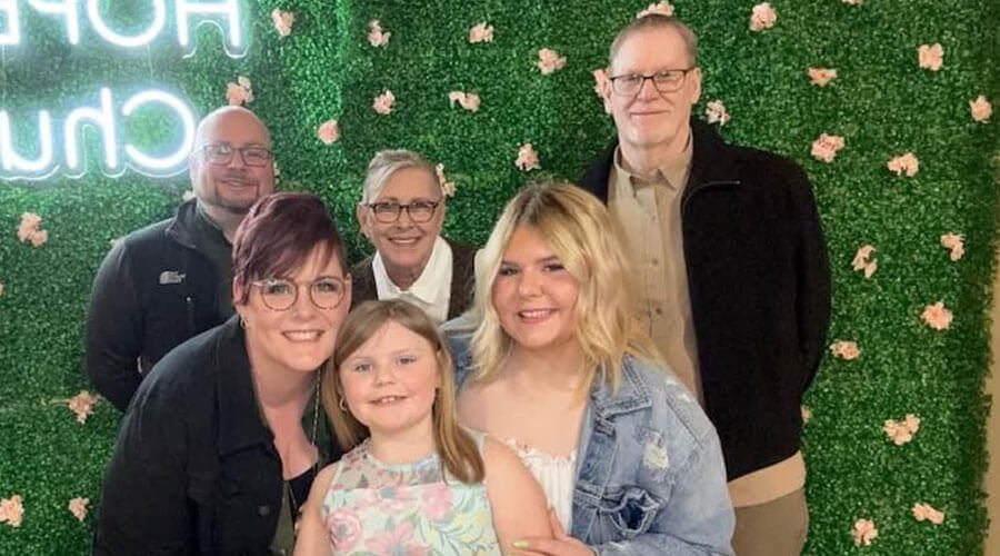 Three generations love getting to know residents