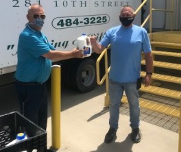 Scott Webb, warehouse manager Cumberland Good Samaritans, and Frank Horvath, director of donor engagement and acting director of communication and media relations at the Good Samaritan – Fairfield Glade.